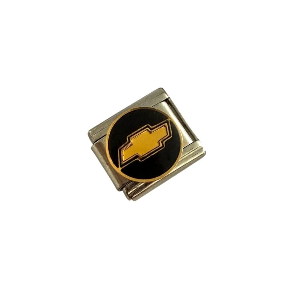 Chevrolet Car Auto Logo 9mm Silver Stainless Steel Italian Charms Bracelet Y2K